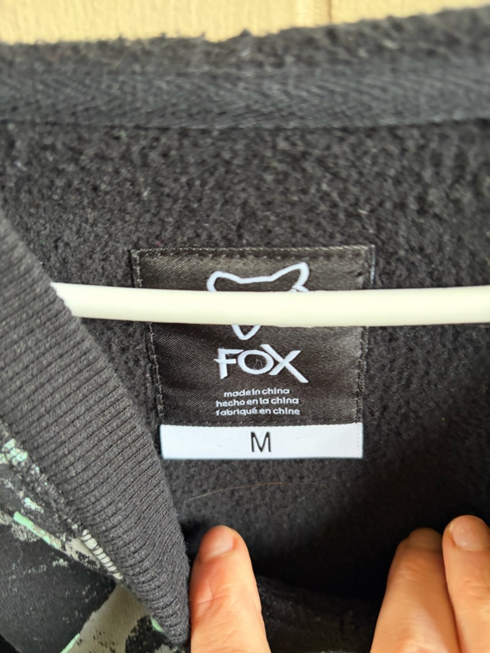 Fox Black Cowl Pullover with Mint Graphic - Picture 2 of 2
